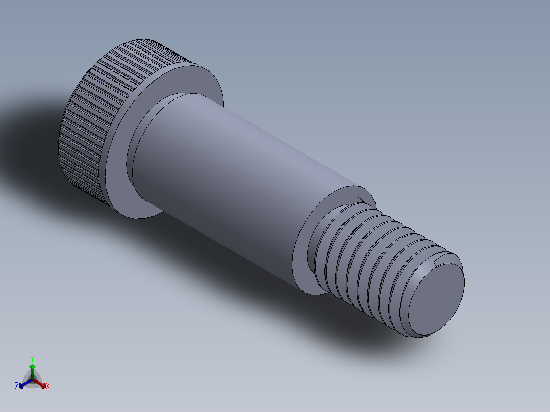 公制SH螺栓选择（DME）-SB DME PM8 x20.SLDPRT正等轴测图