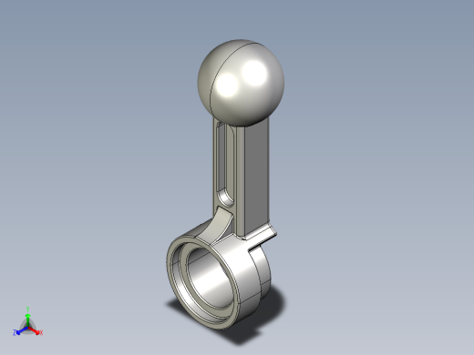 气缸电机-2852 Medium Stone Grey Technic Engine Connecting Rod正等轴测缩略图