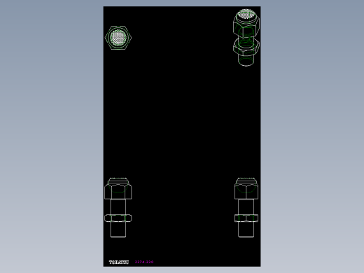 定位配件2274-2D多系列多零件图纸模型