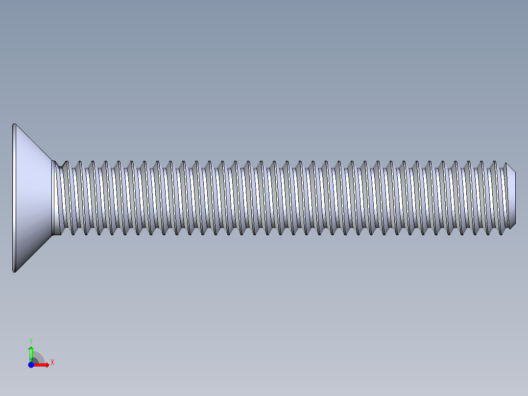 制沉头螺钉-M4_Counter_sunk_25前视图
