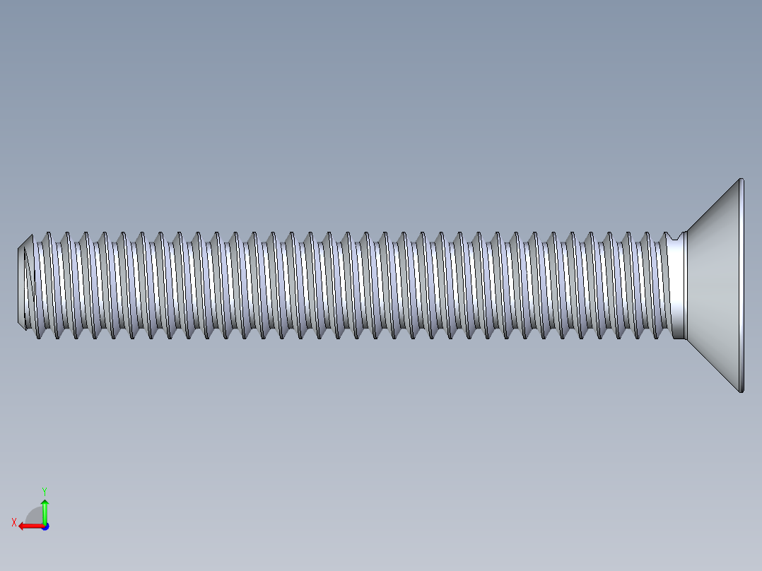 制沉头螺钉-M4_Counter_sunk_25后视图