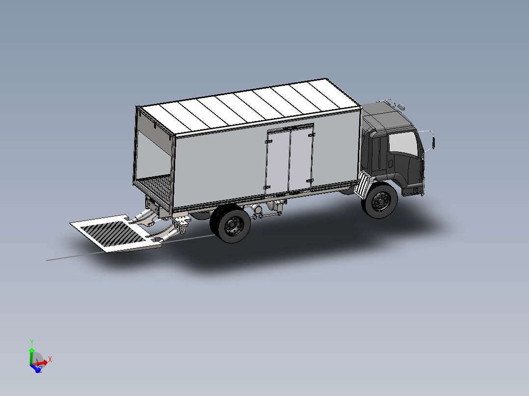 汽车升降尾板的结构设计 包含三维和CAD图纸