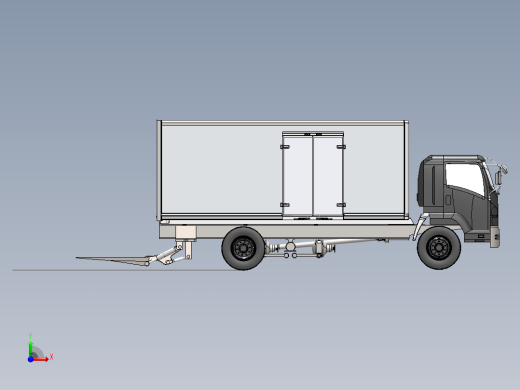 汽车升降尾板的结构设计 包含三维和CAD图纸前视缩略图