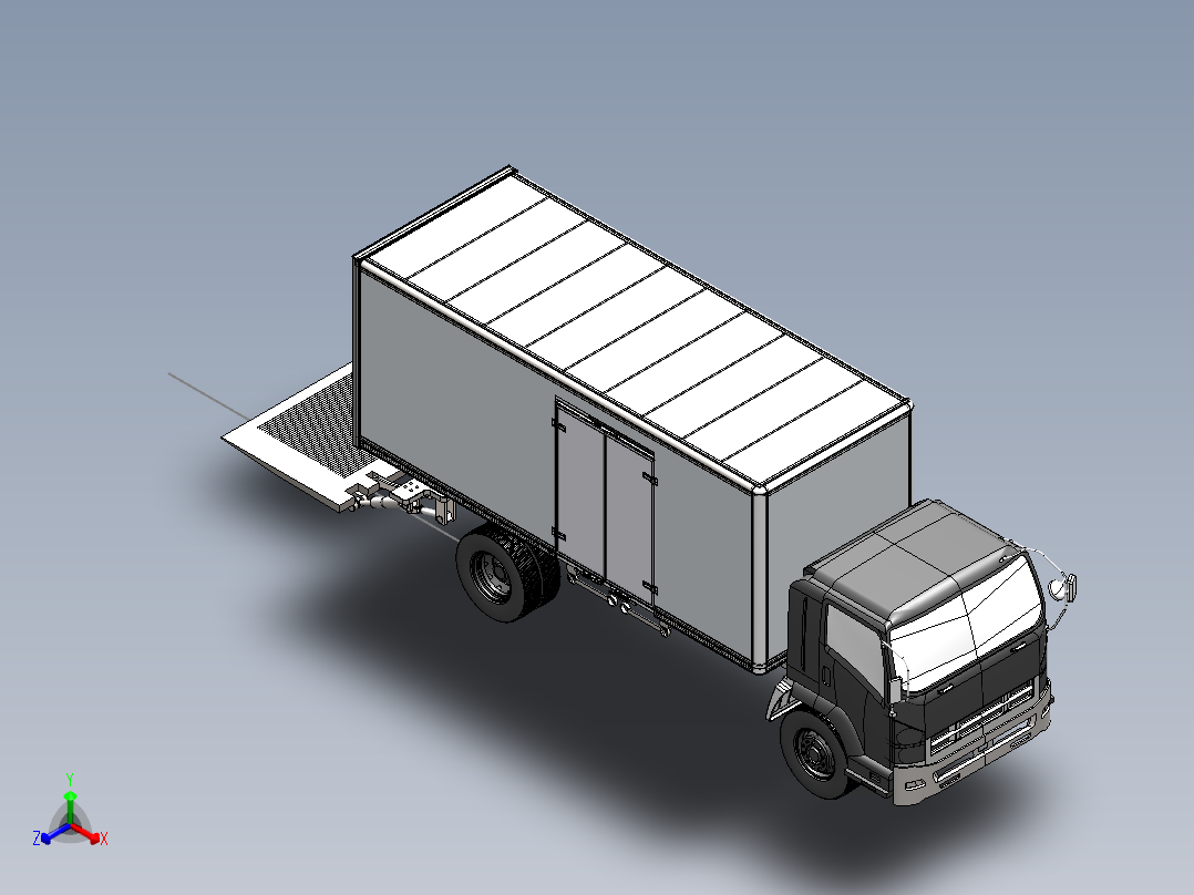 汽车升降尾板的结构设计 包含三维和CAD图纸正等轴测图