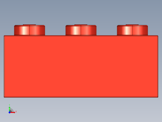 乐高套装 4421基本积木-362221 Bright Red Brick 1 x 3.STEP前视缩略图