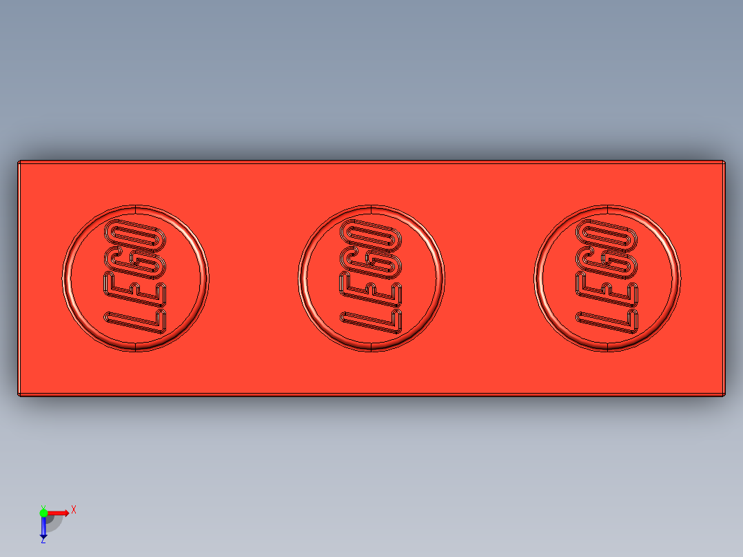 乐高套装 4421基本积木-362221 Bright Red Brick 1 x 3.STEP俯视图