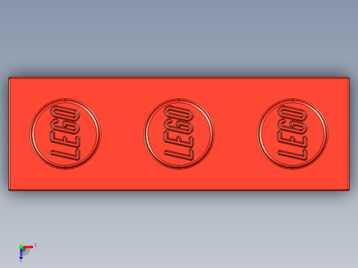 乐高套装 4421基本积木-362221 Bright Red Brick 1 x 3.STEP俯视缩略图