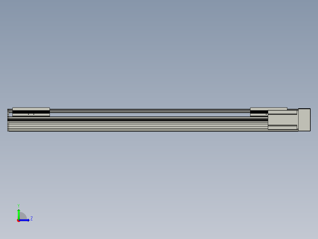 直线模组LHA170-S950-R设计图纸左视图