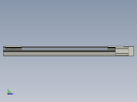 直线模组LHA170-S950-R设计图纸左视缩略图