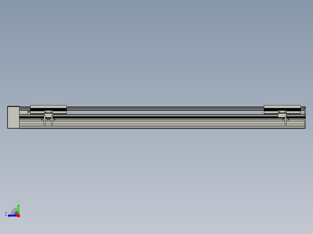 直线模组LHA170-S950-R设计图纸右视图