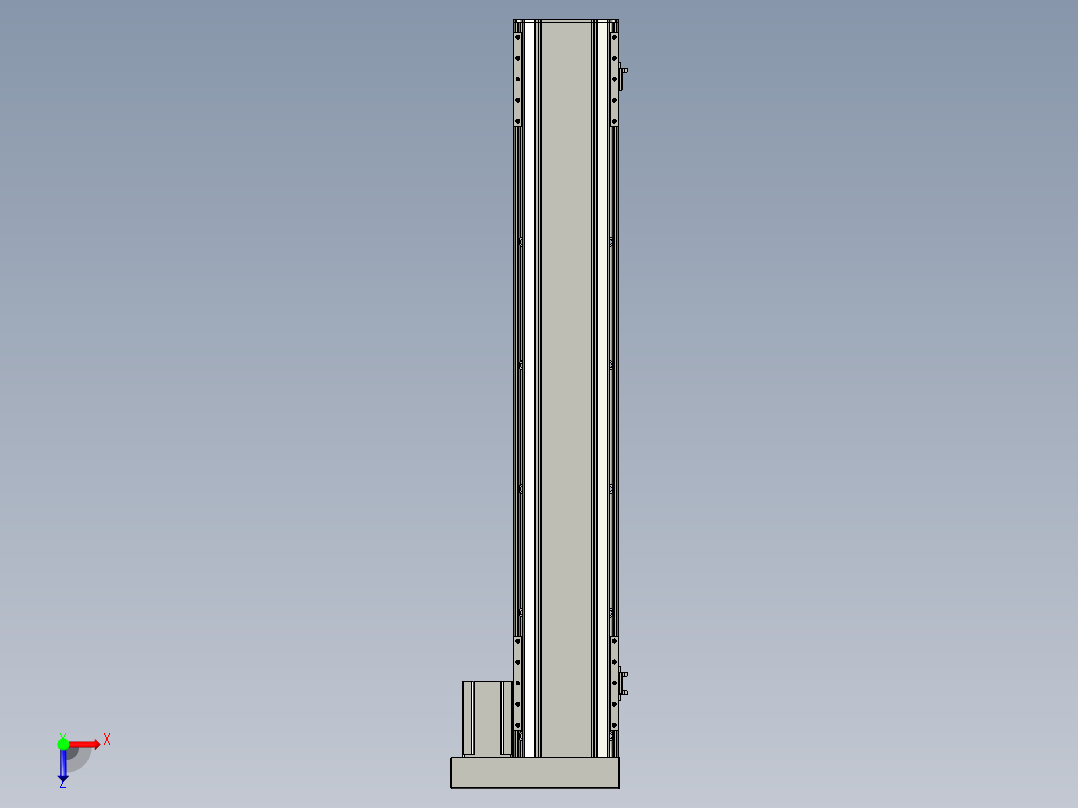 直线模组LHA170-S950-R设计图纸俯视图