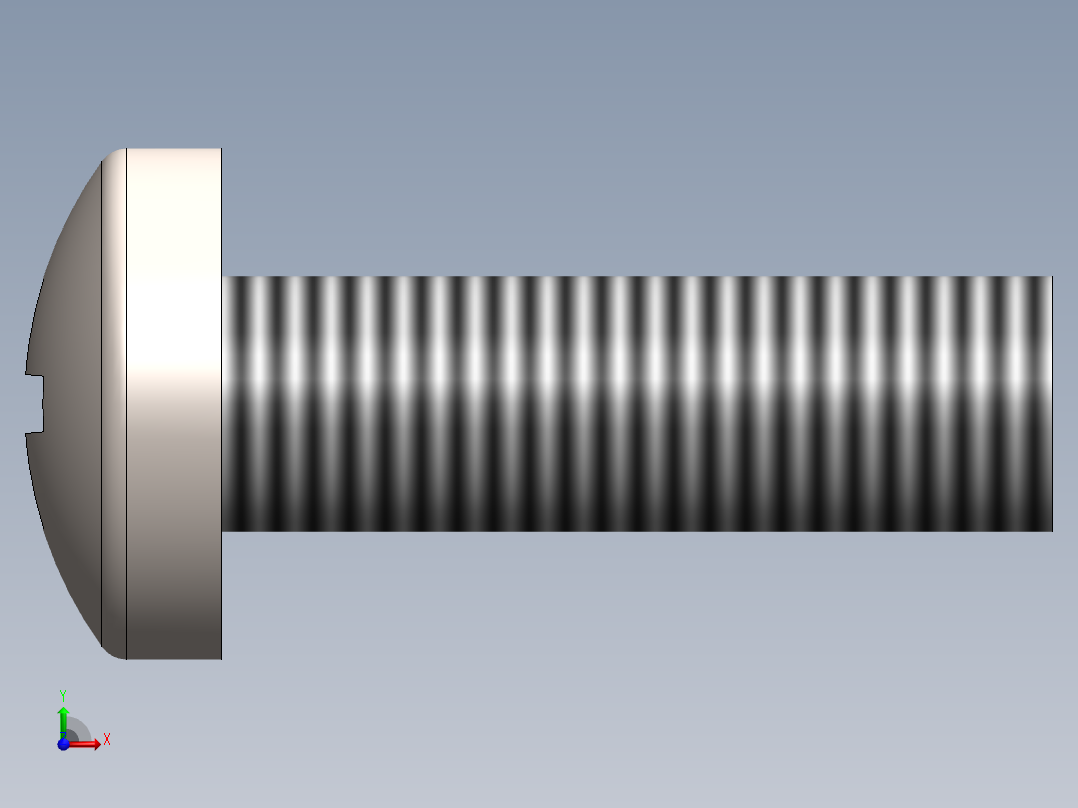 螺丝 M4 十字盘头-M4x13 Screw head.SLDPRT前视图