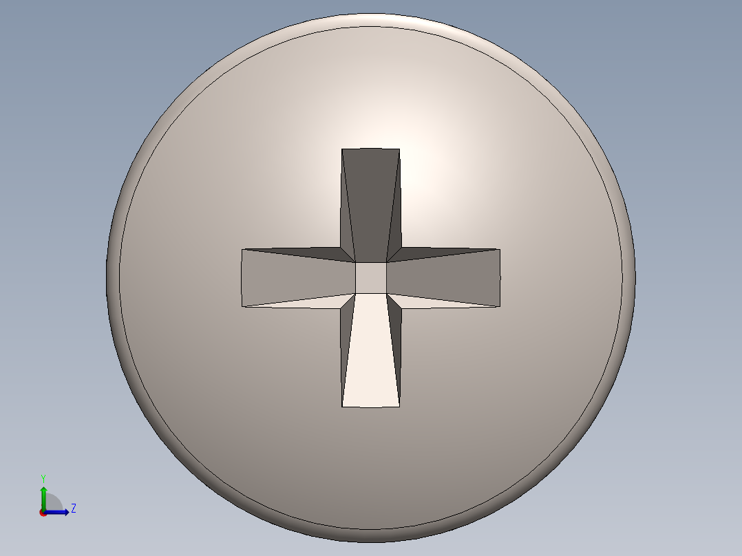 螺丝 M4 十字盘头-M4x13 Screw head.SLDPRT左视图