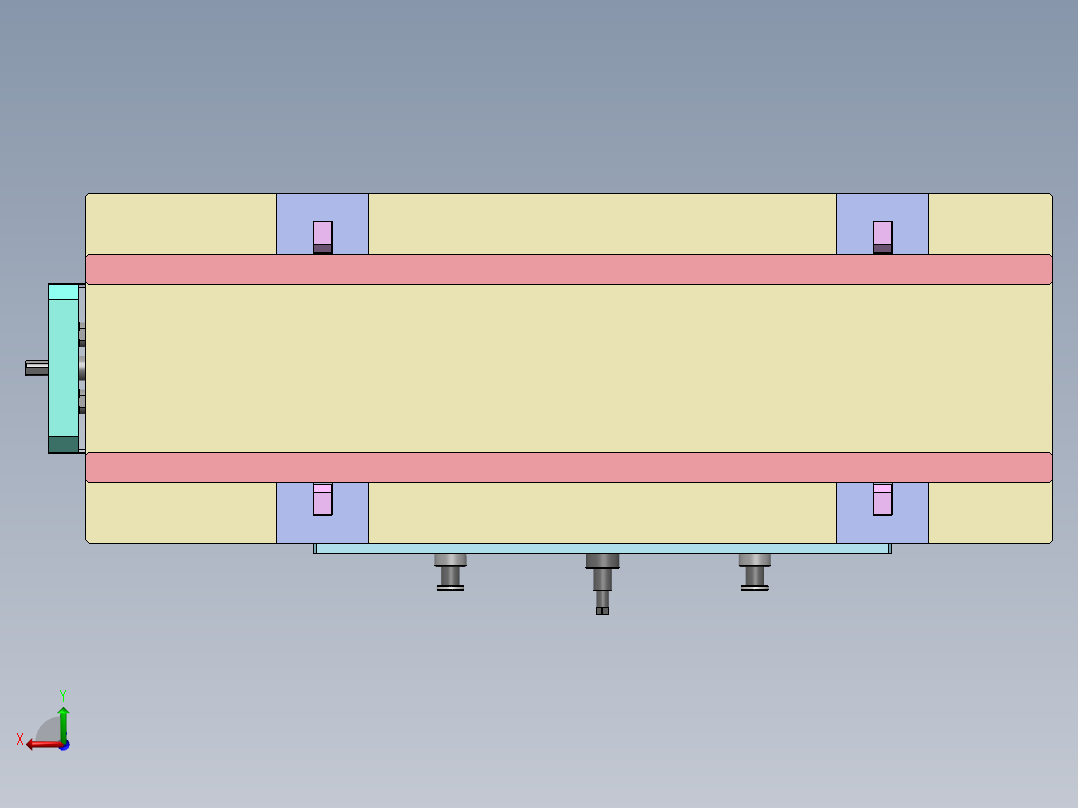 动力电池焊接堆叠工装后视图