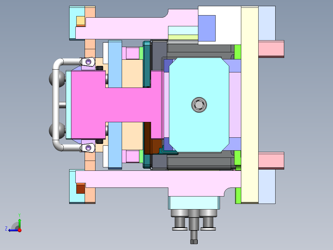 动力电池焊接堆叠工装右视图
