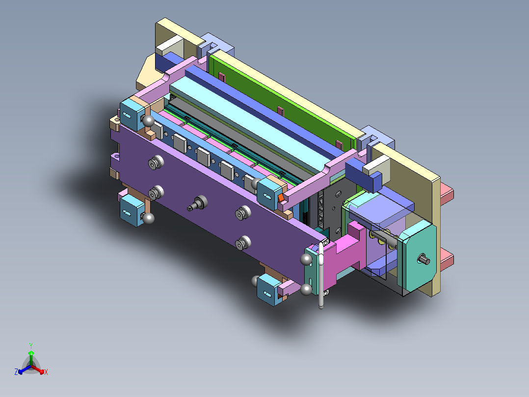 动力电池焊接堆叠工装正等轴测图