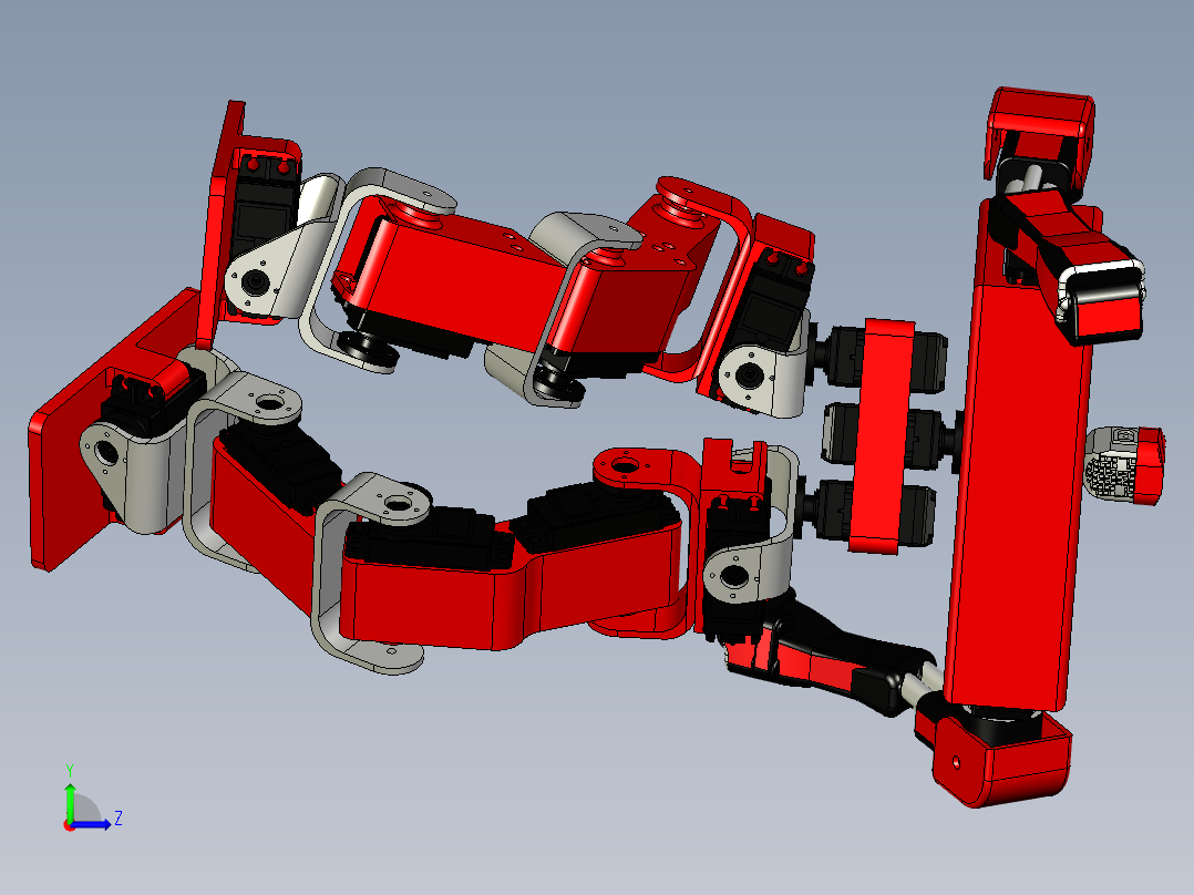 V2人形机器人斗士小队迷你机甲玩具左视图
