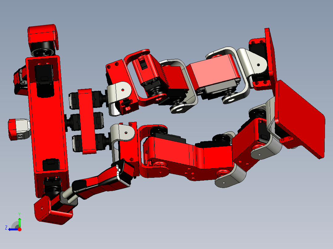 V2人形机器人斗士小队迷你机甲玩具右视图