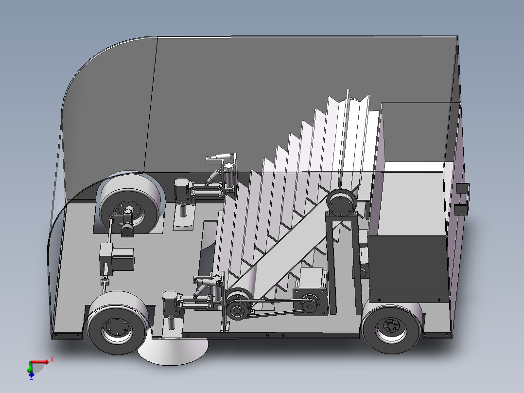 道路落叶清扫车设计（含三维+二维+说明书）