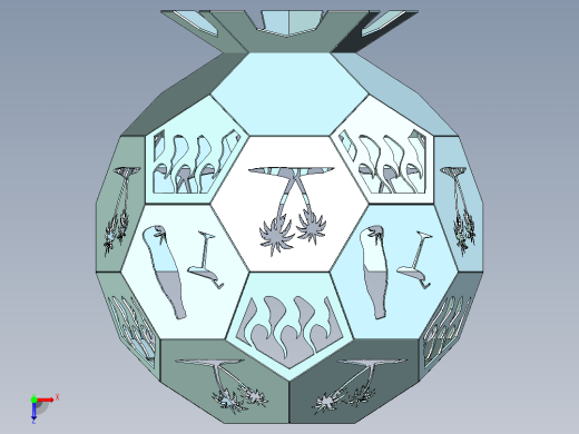 截角二十面体壁炉俯视缩略图