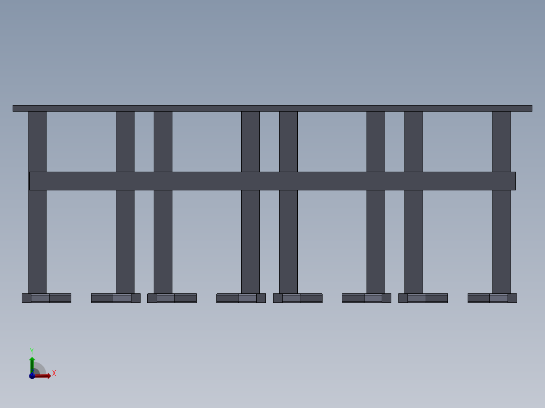 水泥砌块模具前视图