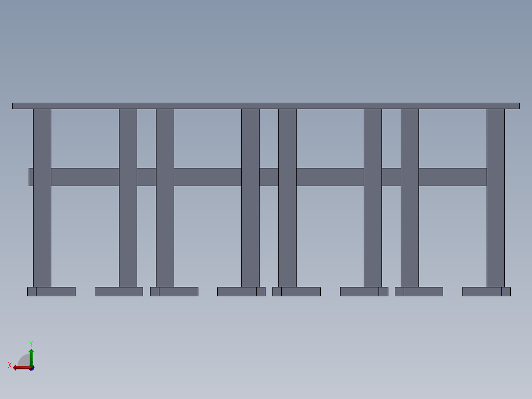 水泥砌块模具后视图