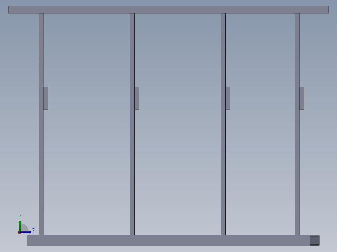 水泥砌块模具左视图