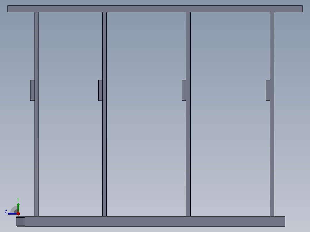 水泥砌块模具右视图