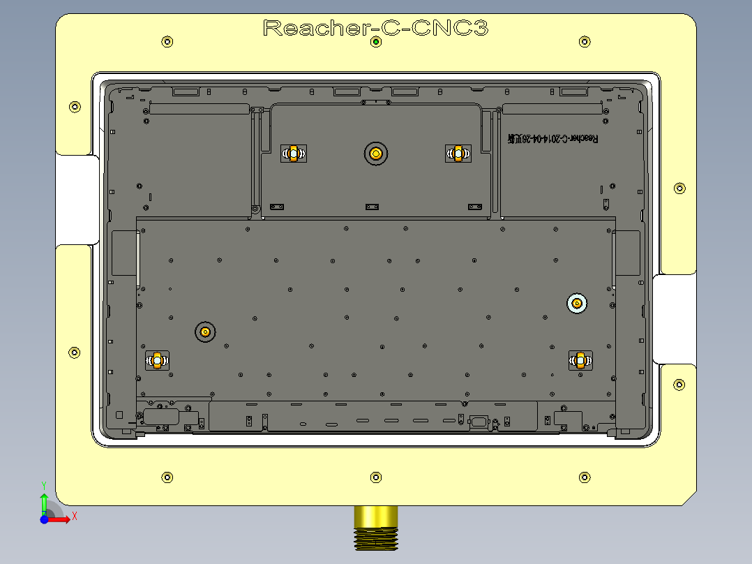 REACHER-C-笔记本CNC工装夹具三维模型cnc3前视图