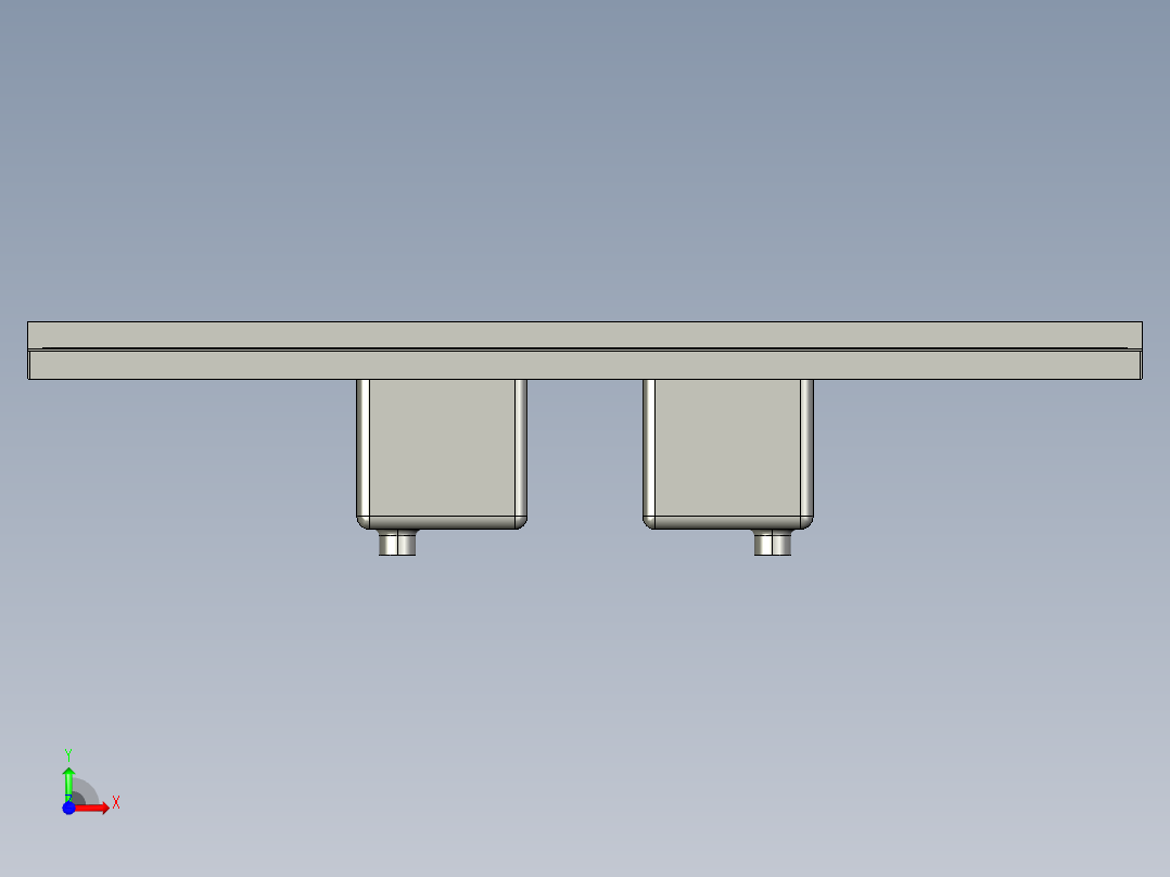 水槽、不锈钢水槽(105)前视图
