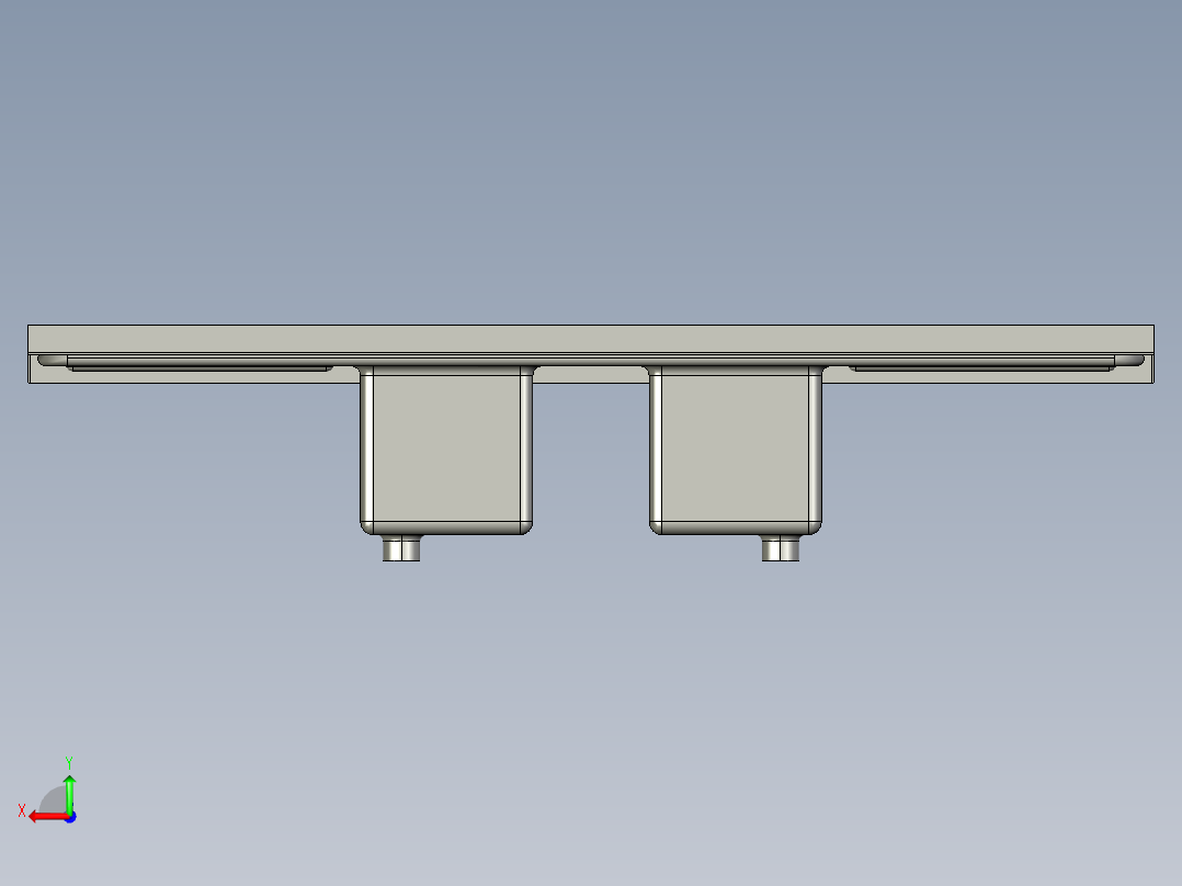 水槽、不锈钢水槽(105)后视图