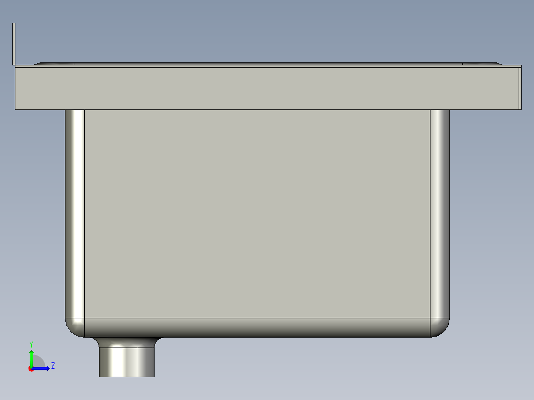 水槽、不锈钢水槽(105)左视图