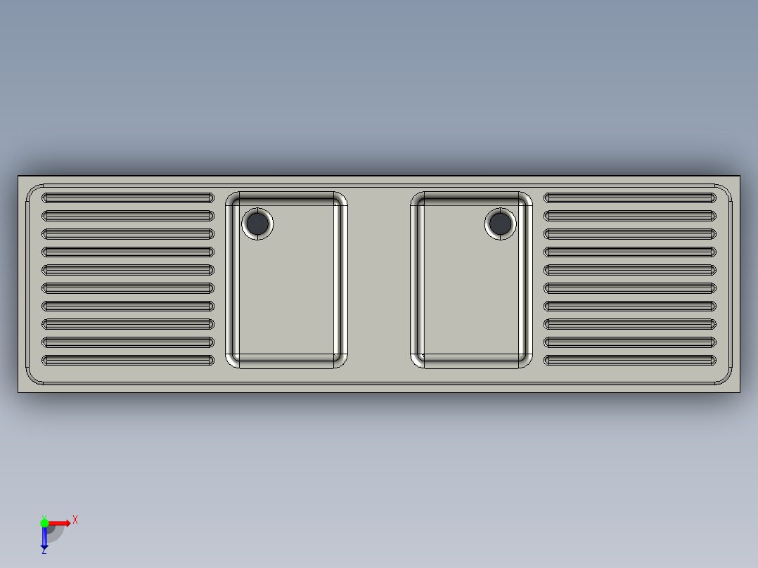 水槽、不锈钢水槽(105)俯视图