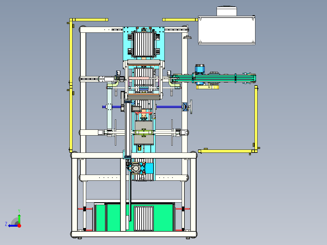 散热器扁管收集机x_t右视图