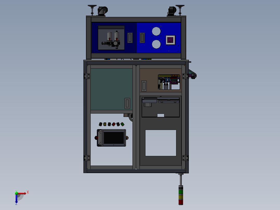双工位焊点检测设备sw18俯视图