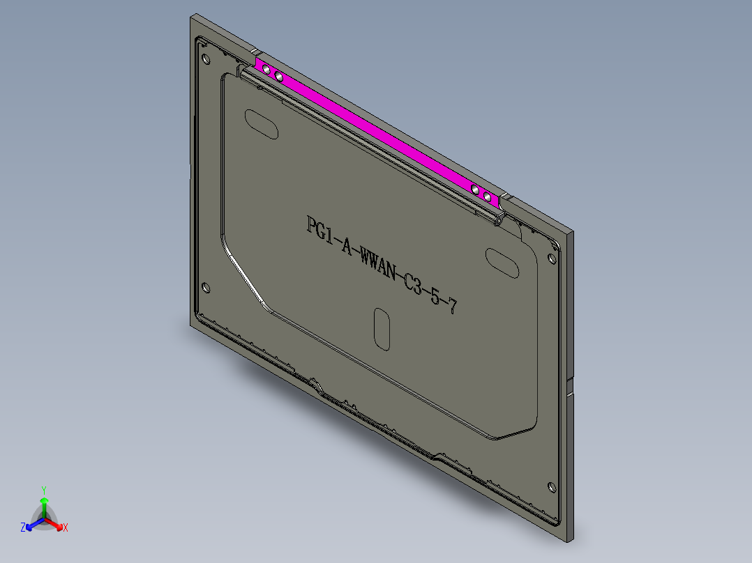 电脑A壳精铣内腔程序模型