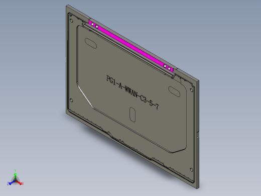 电脑A壳精铣内腔程序模型