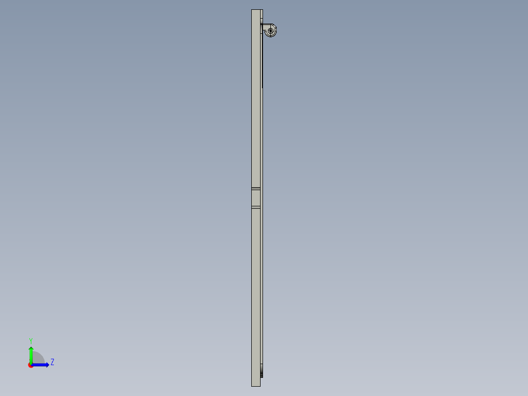 电脑A壳精铣内腔程序模型左视图