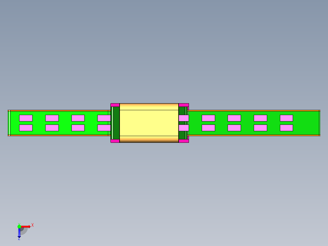 热收缩包装线俯视图