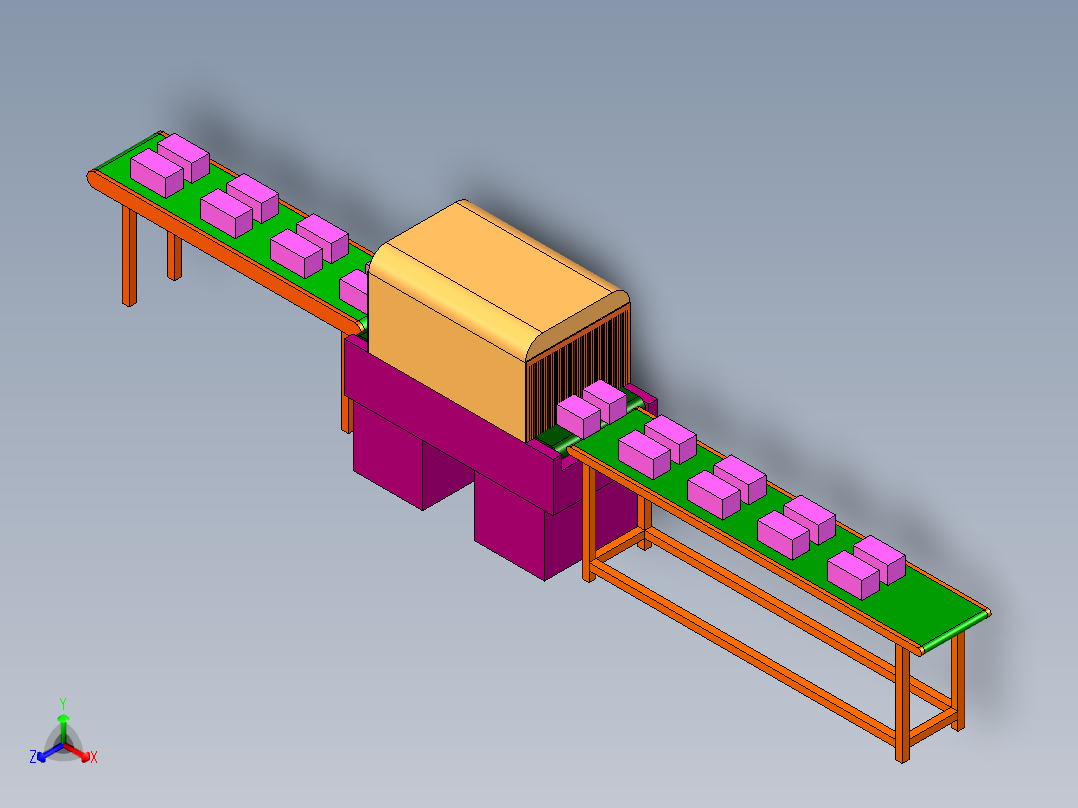 热收缩包装线正等轴测图