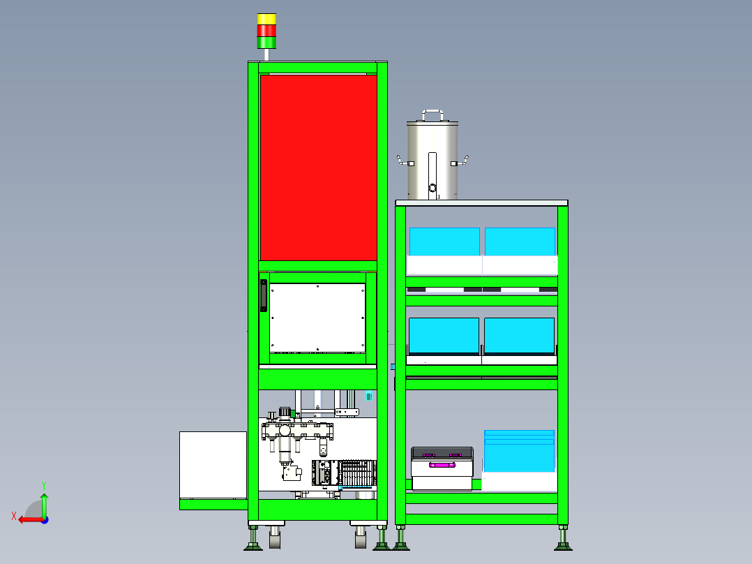 压装活塞及安装矩形圈设备后视图