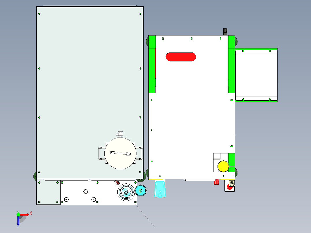 压装活塞及安装矩形圈设备俯视图