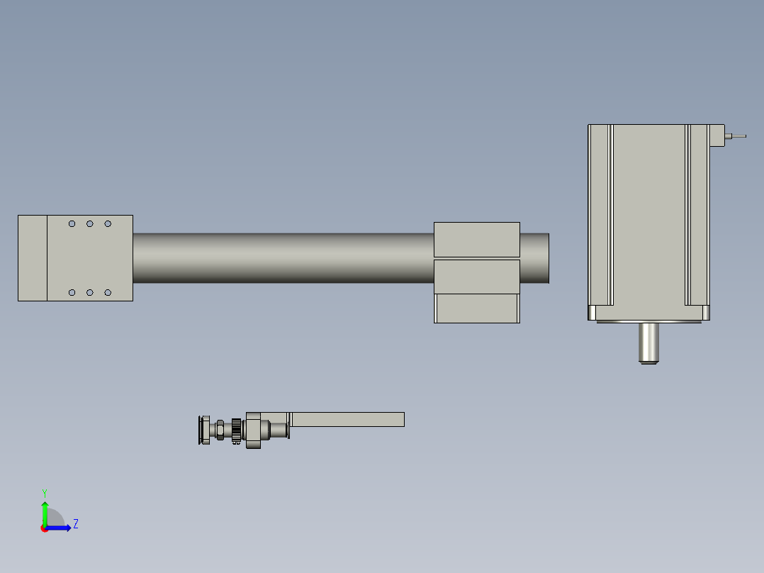 u150十字交叉滑块双导轨STEP左视图