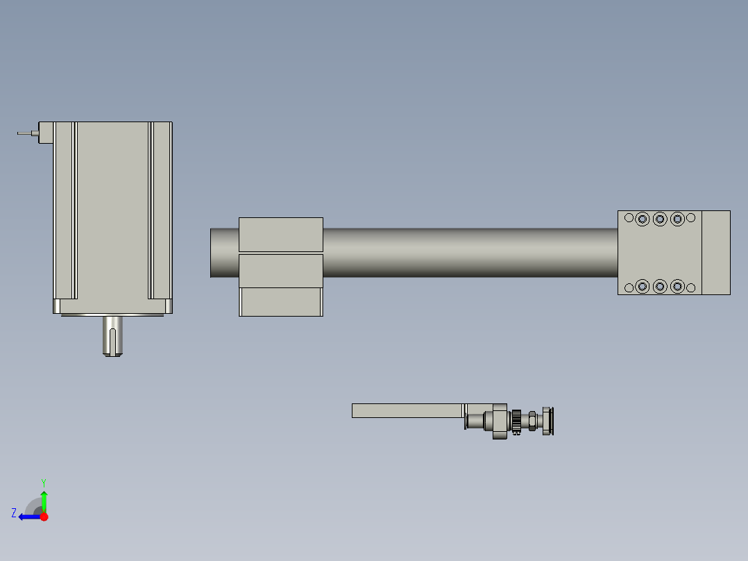 u150十字交叉滑块双导轨STEP右视图