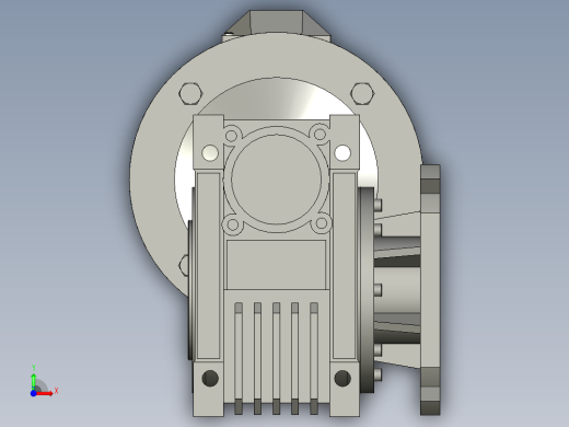 NMRV075蜗轮蜗杆减速机RV75-100-055kW-FA1前视缩略图