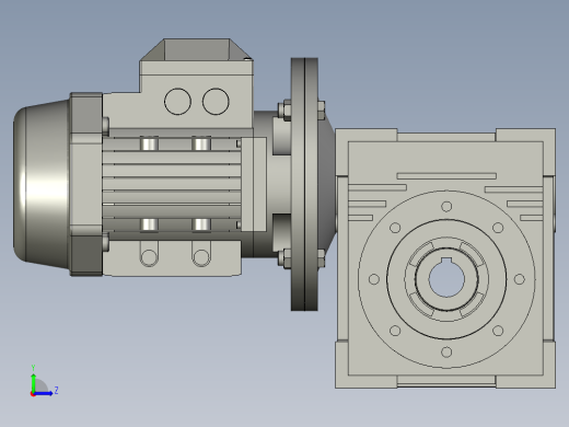 NMRV075蜗轮蜗杆减速机RV75-100-055kW-FA1左视缩略图