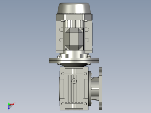 NMRV075蜗轮蜗杆减速机RV75-100-055kW-FA1俯视缩略图