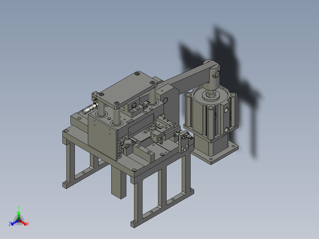 A端子切中CARRY折弯主视图