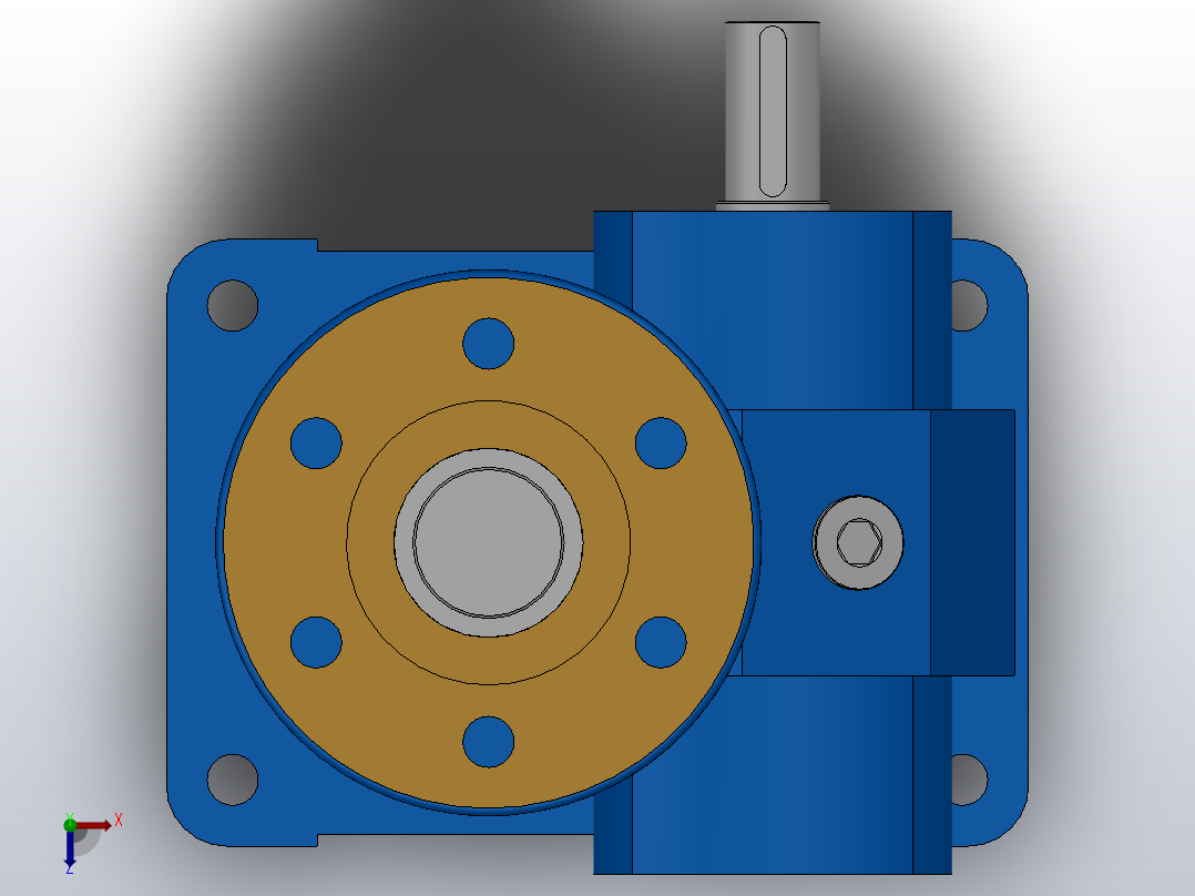 HK100T Ⅱ结构蜗轮丝杆升降机[HK100T-8-2-A-Ⅰ-300-X-B]俯视图