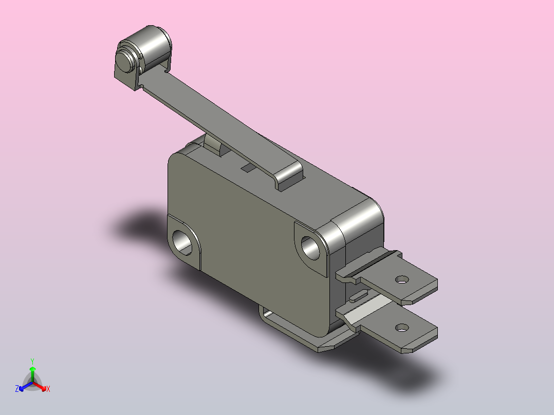 微动开关传感器TMV103-C正等轴测图